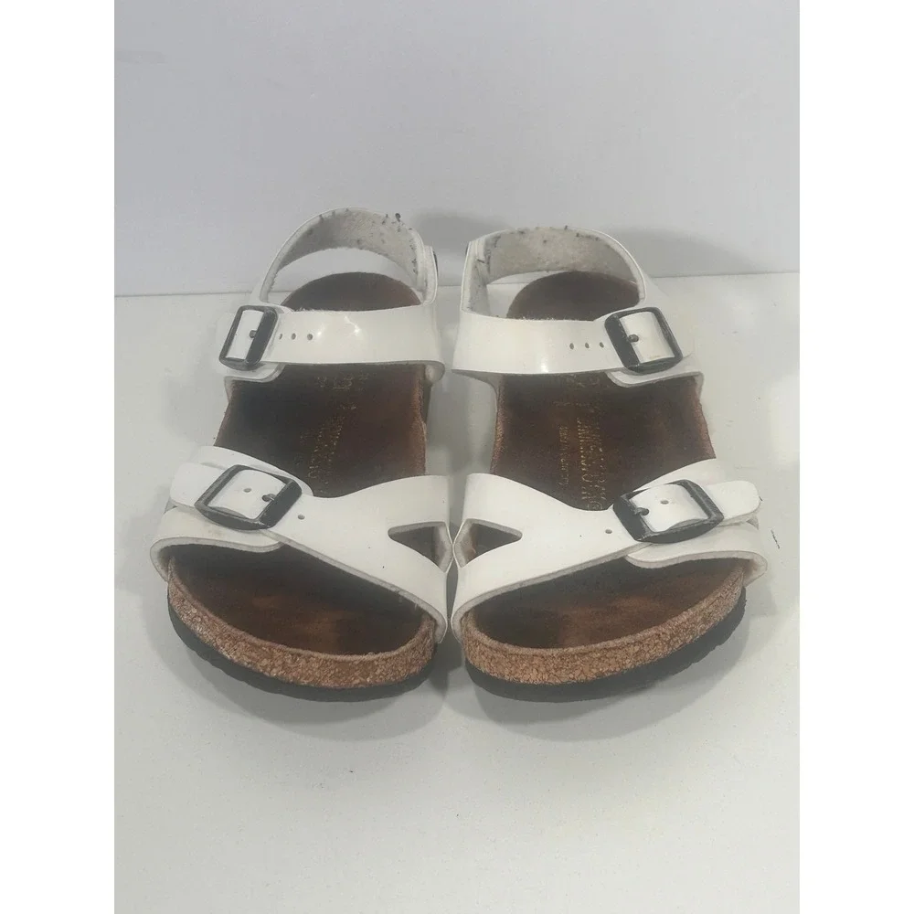 Birkenstock Rio Kids White Birko-Flor Sandals Size 31 EU 13-13.5 US Little Kid